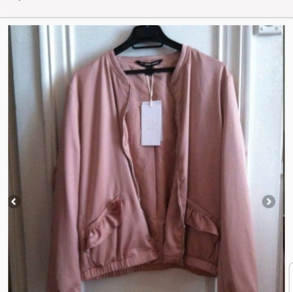 Zara Jackets & Blazers - New with tag Zara bomber jacket dusty rose/ruffles